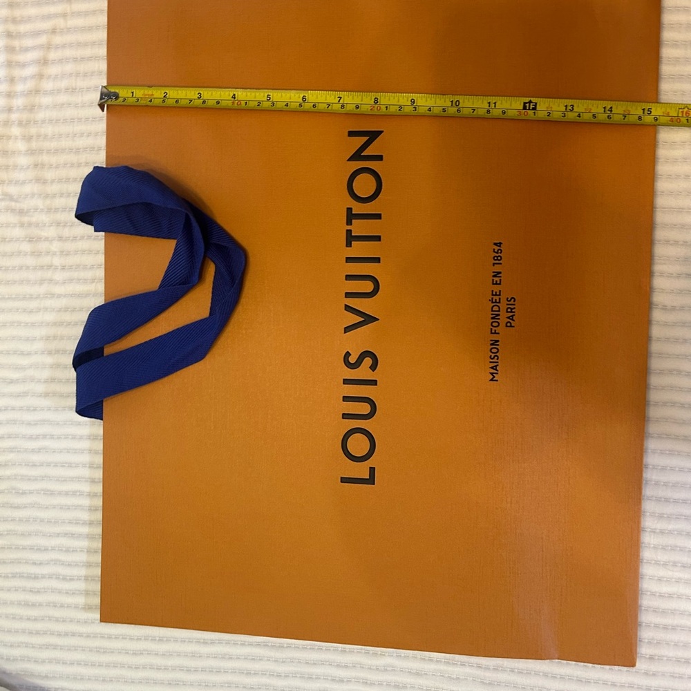 Louis Vuitton Bold Orange Bag with Deep Blue Straps